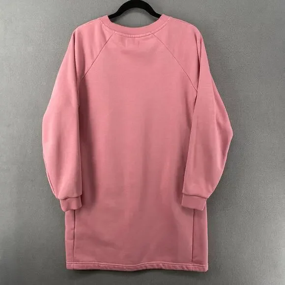 Pact Organic Cotton Blend Crew Neck Pullover Tunic Sweatshirt Womens M Pockets - Picture 2 of 15